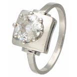 Vintage Pt 850 platinum solitaire ring set with approx. 1.40 ct. diamond.