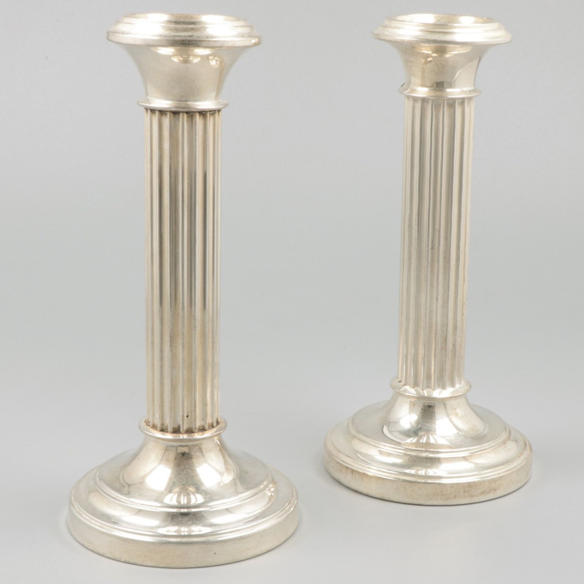 2-piece set of candlesticks silver. - Image 2 of 7