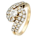 14K. Yellow gold ring set with approx. 1.53 ct. diamond.