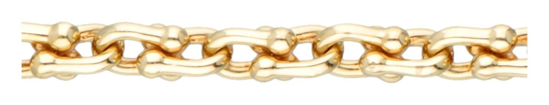14K. Yellow gold link bracelet. - Image 2 of 3