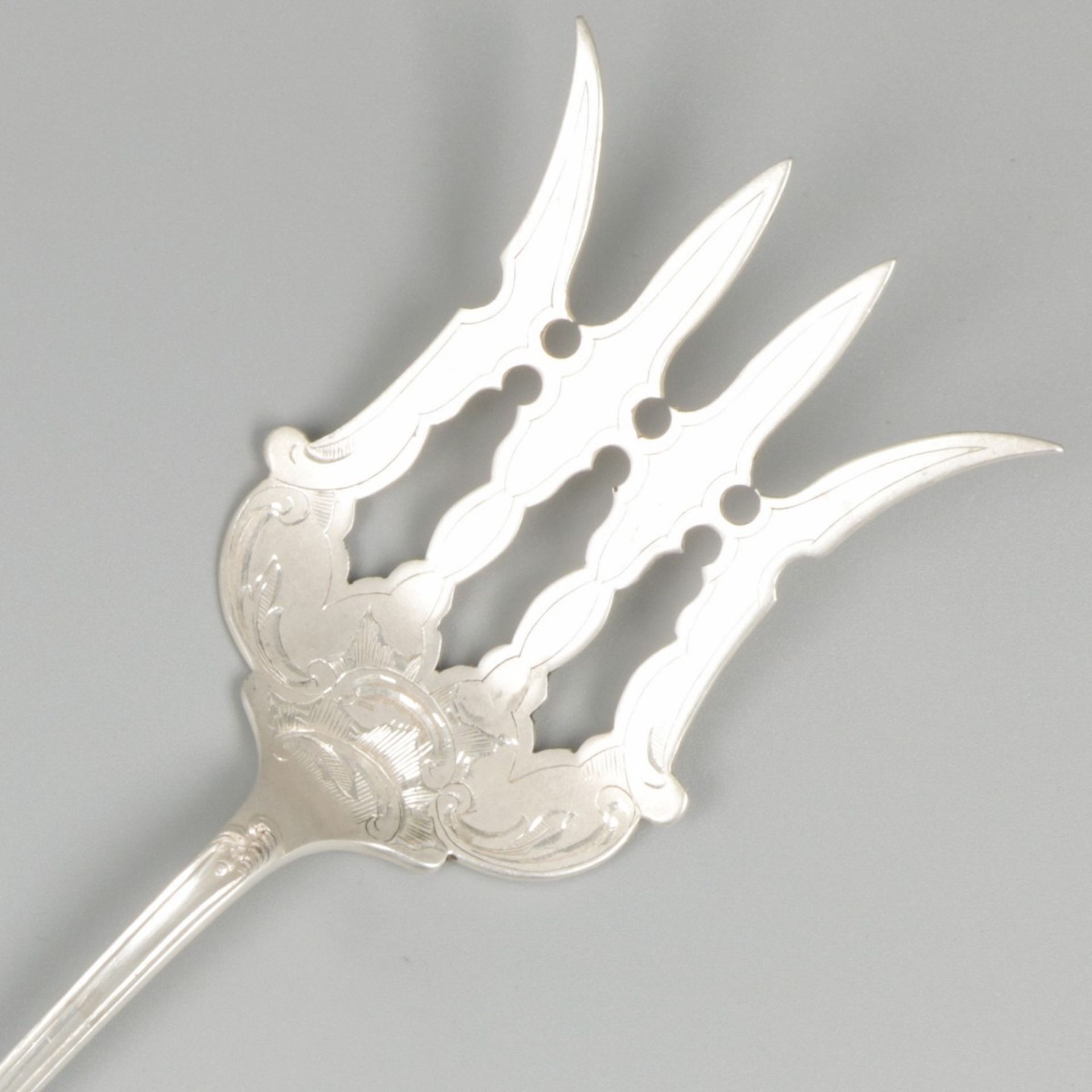 Fish cutlery set silver. - Image 5 of 9