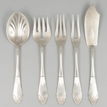 5-piece hors d'oeuvres set silver.