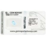 Gem Report Antwerp certified natural aquamarine of 1.00 ct.