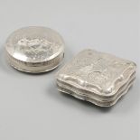 2-piece lot peppermint boxes silver.