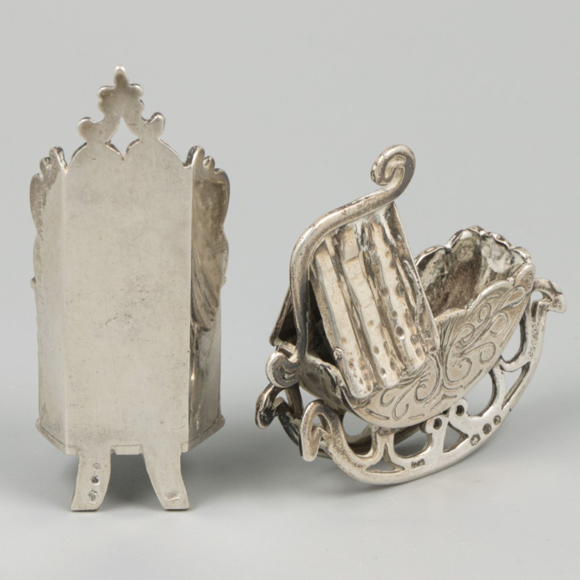 2-piece lot miniatures silver. - Image 4 of 6