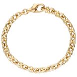 14K. Yellow gold link bracelet.