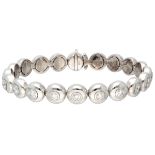 18K. White gold tennis bracelet set with approx. 3.00 ct. diamond.