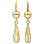 Vintage 18K. yellow gold Italian design earrings.