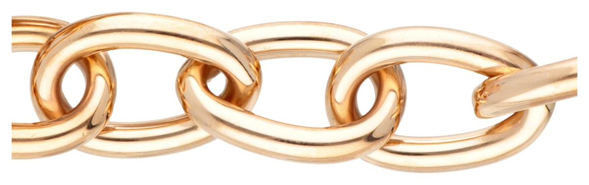 18K. Rose gold Schaap en Citroen gourmet link bracelet. - Image 2 of 3