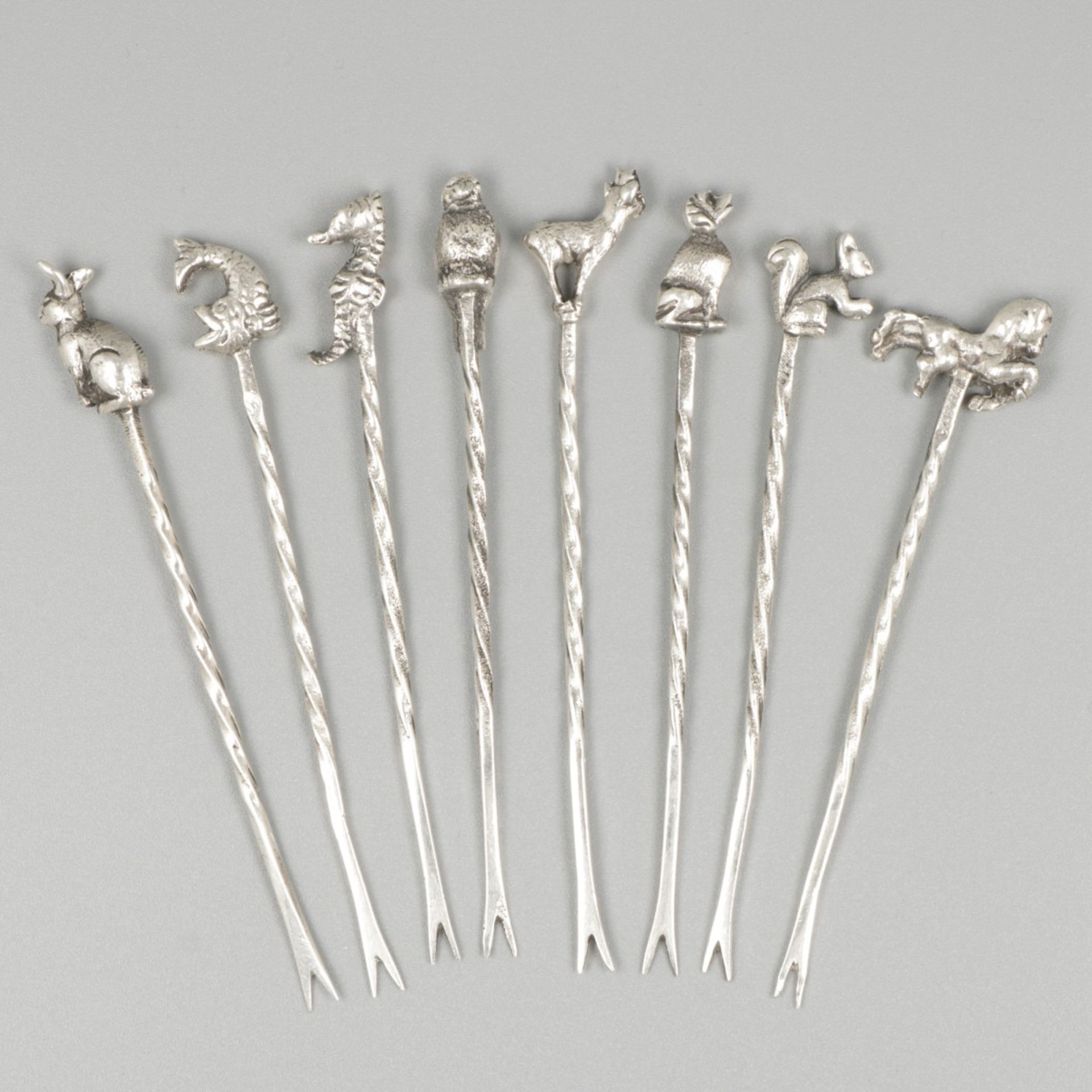 8-piece set of cocktail sticks silver. - Image 2 of 5