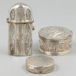 3-piece lot of silver boxes.