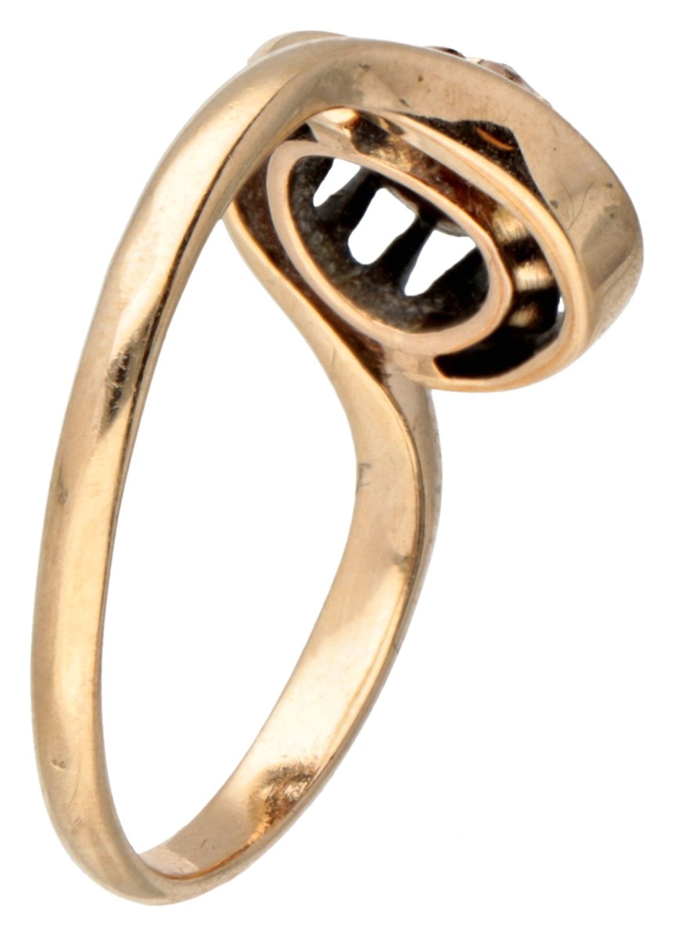Antique 14K. rose gold ring set with a rose cut diamond. - Image 2 of 2