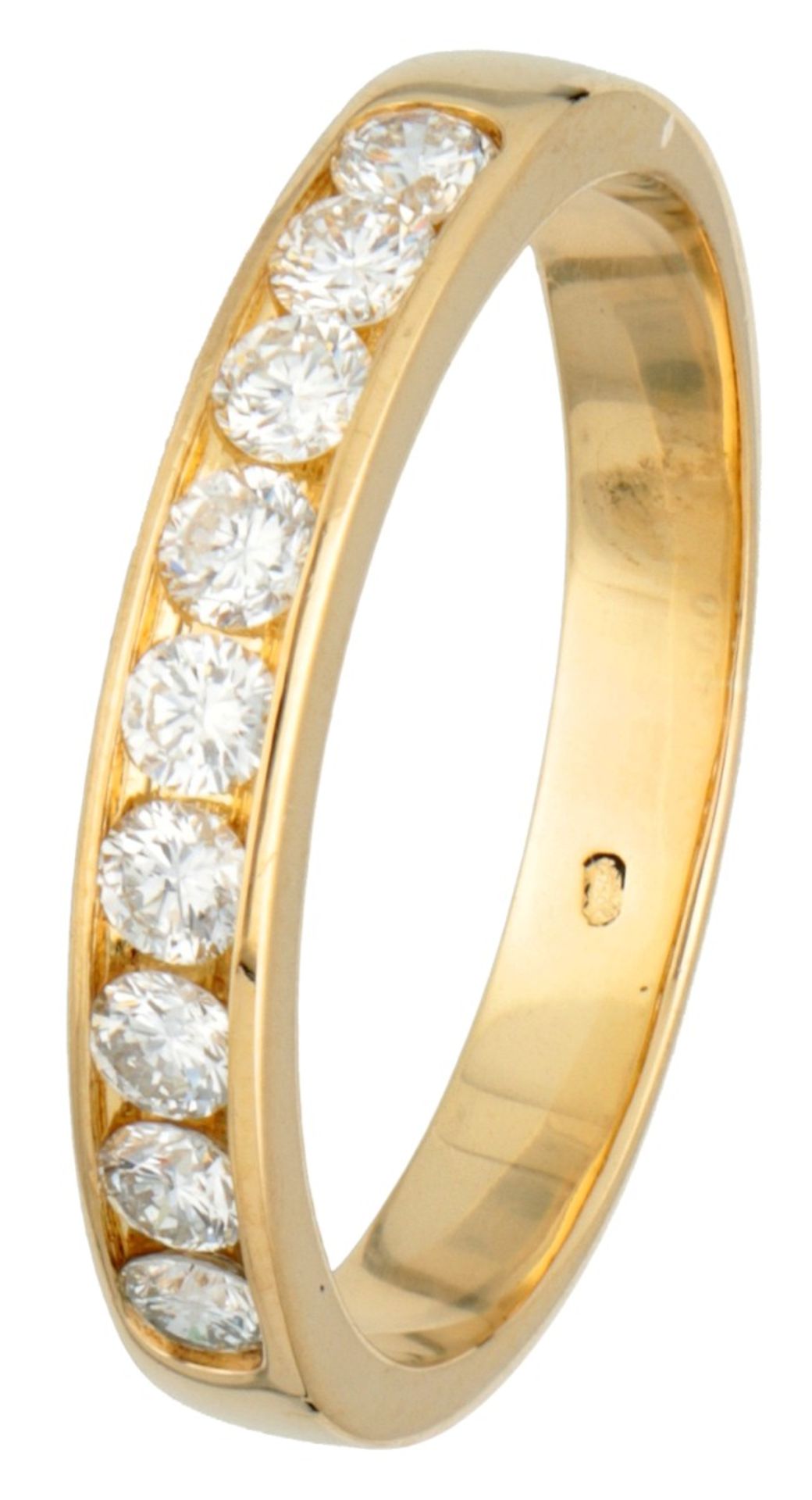 18K. Yellow gold river ring set with approx. 0.63 ct. diamond.