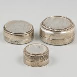 3-piece silver coin boxes.