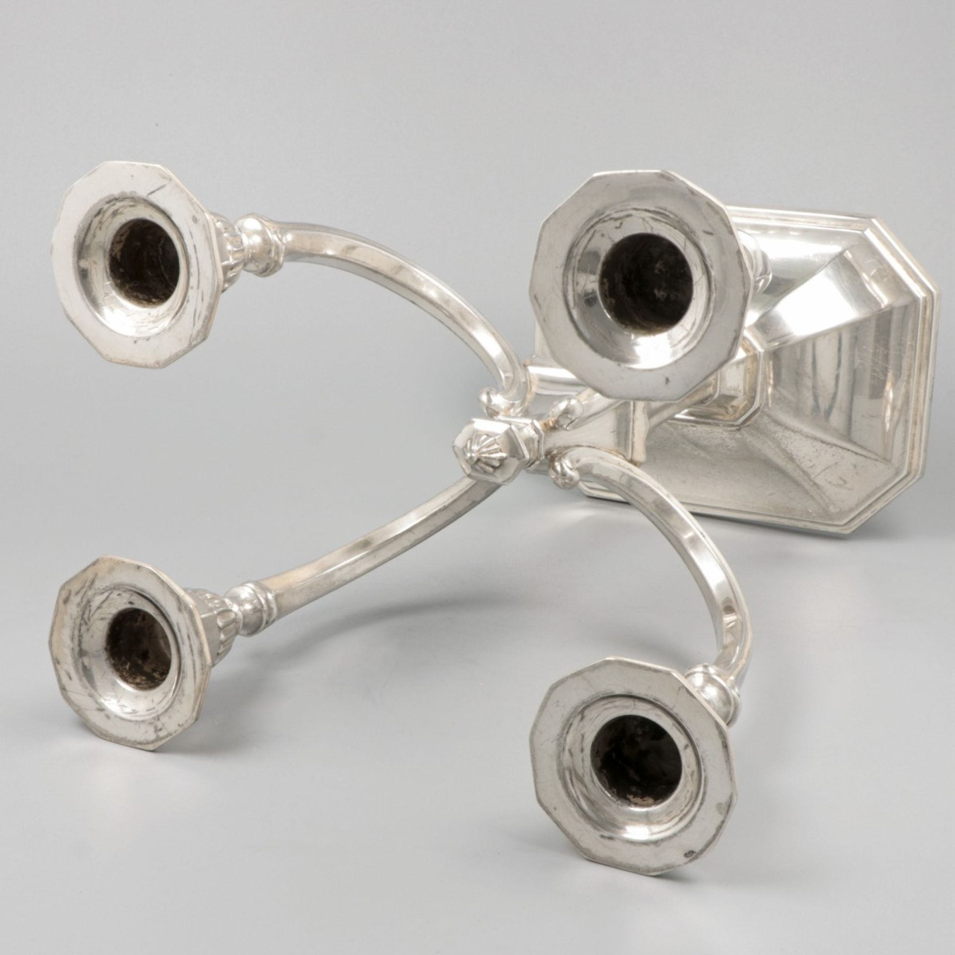 2-piece set of candlesticks silver. - Image 6 of 8