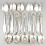 10-piece set dinner spoons (Lillehammer (Oppland), M. Østby) silver.