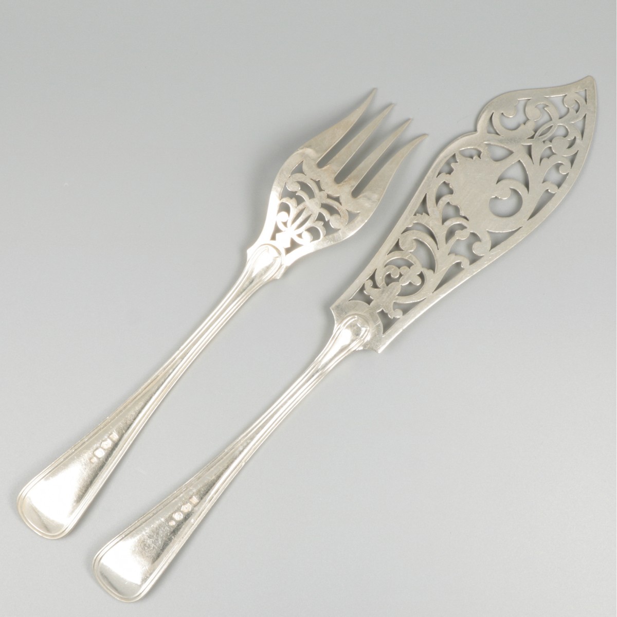 2-piece fish serving set silver. - Image 2 of 9