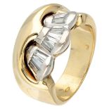 18K. Yellow gold Staurino Fratelli ring set with approx. 0.45 ct. diamond.