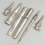 6-piece lot sewing kit silver.