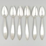 6-piece set of coffee / teaspoons silver.