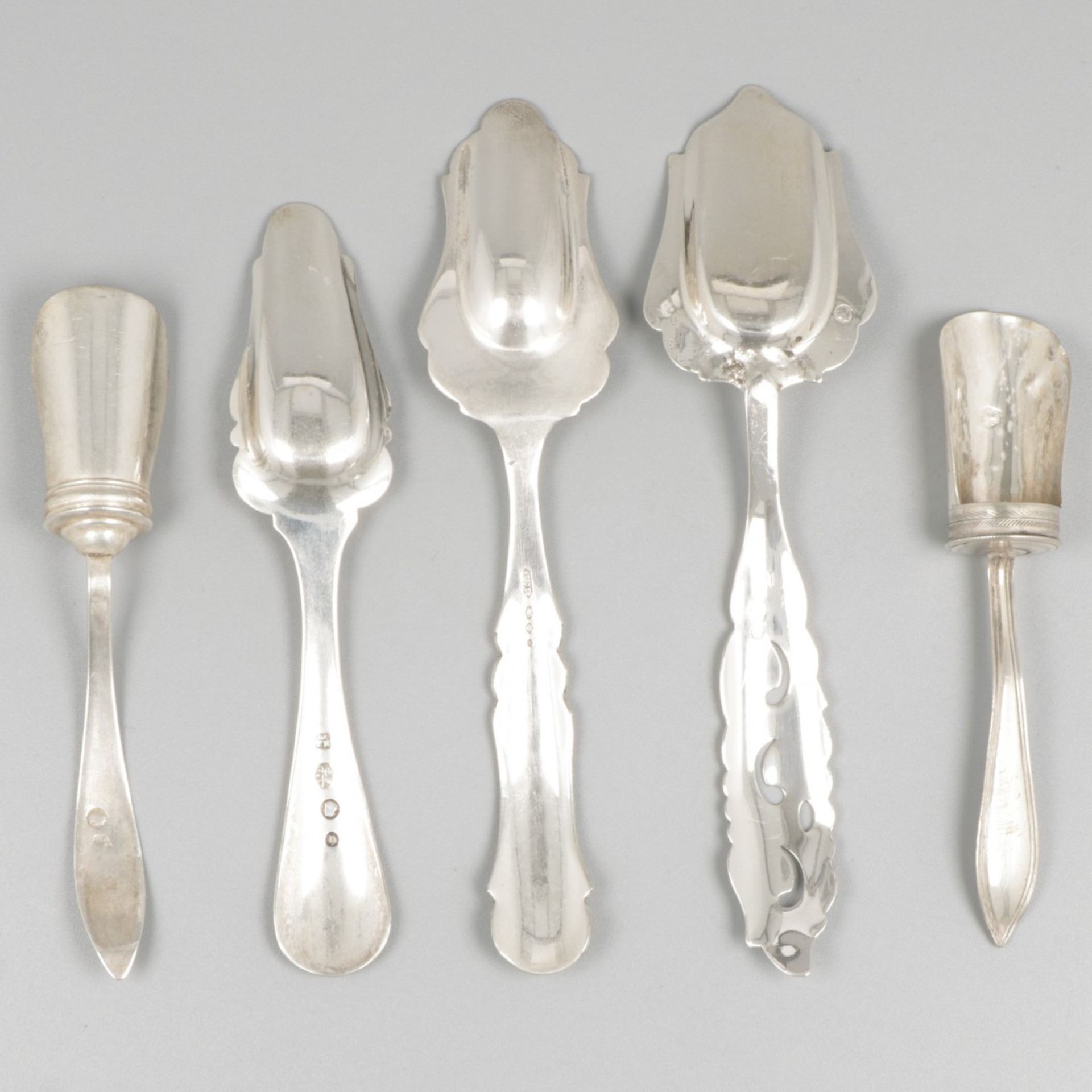 5-piece lot sugar spoons silver. - Image 2 of 6