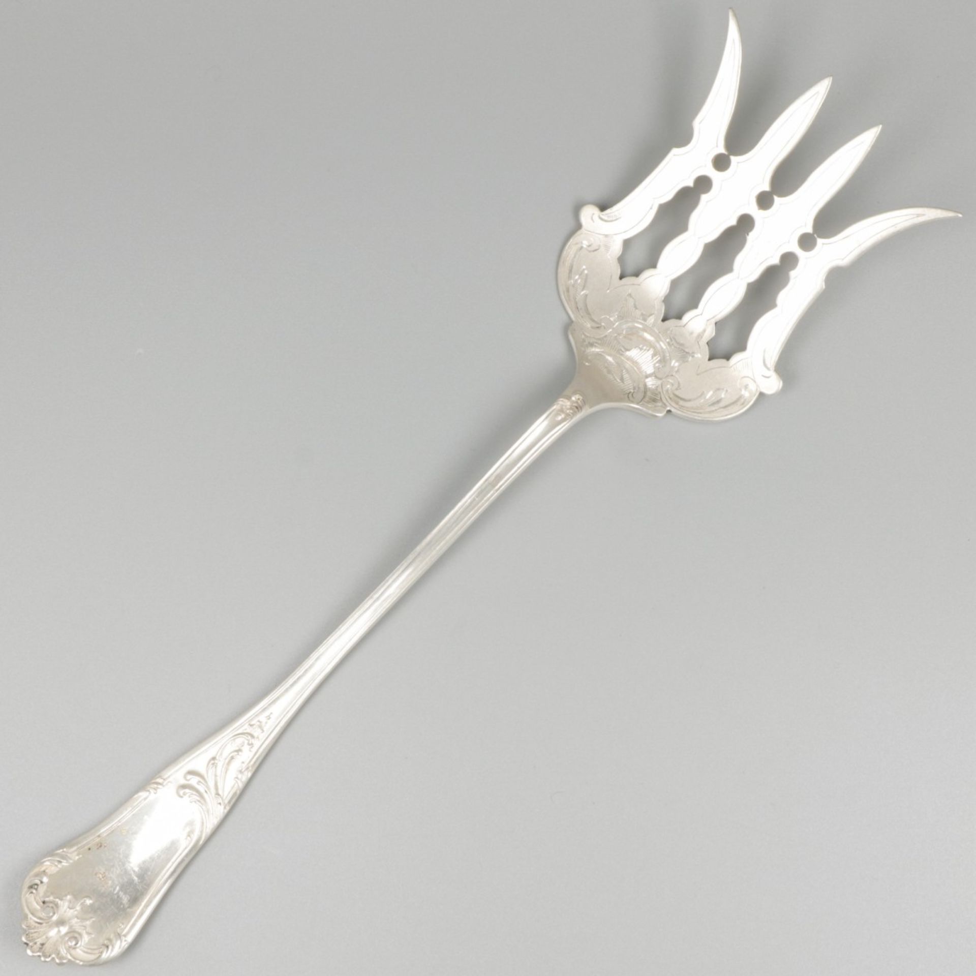 Fish cutlery set silver. - Image 4 of 9
