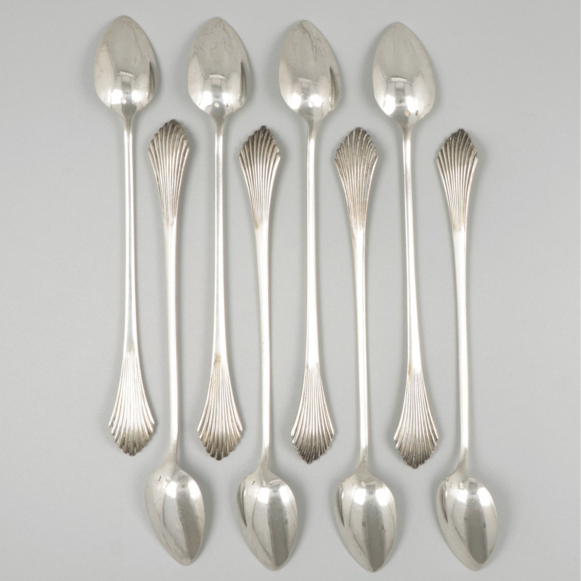 8-piece set of ice cream spoons silver. - Image 2 of 6