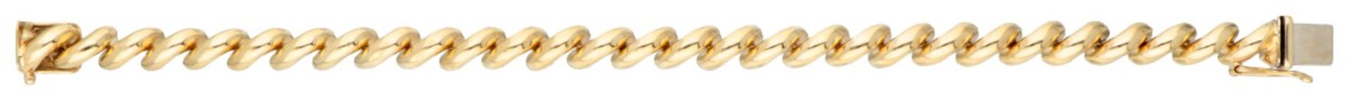 14K. Yellow gold link bracelet. - Image 2 of 2