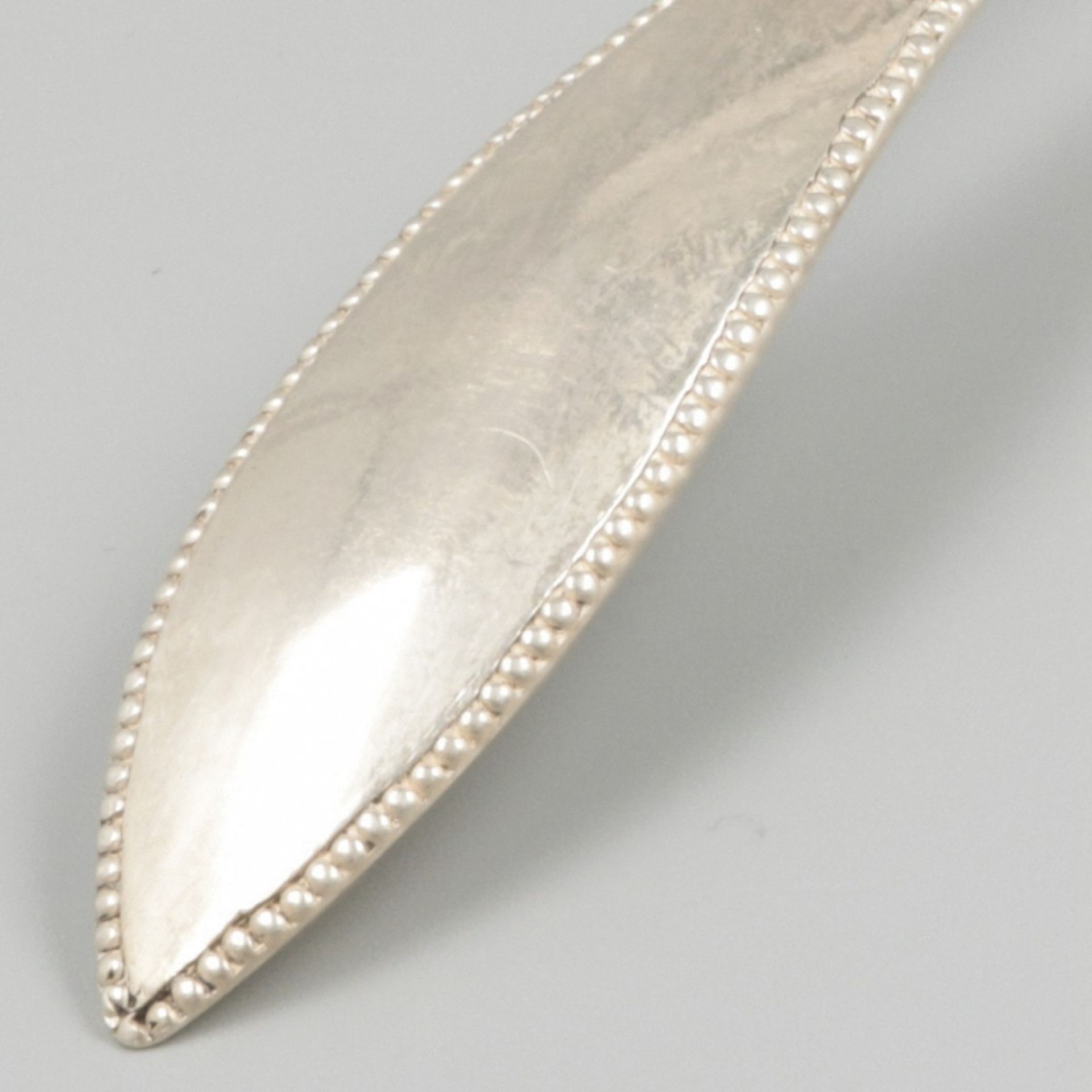 Sifter spoon (Amsterdam, Martinus Logerath 1767-1811) silver. - Image 6 of 9