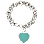 Tiffany & Co. sterling silver 'Blue Heart Tag' bracelet.