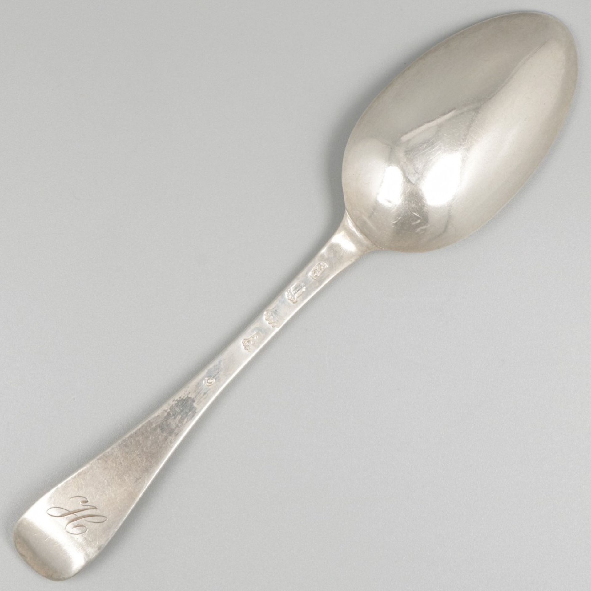Dinner spoon (Delft, Dirk van de Goorberg 1747-1811) silver. - Image 2 of 5