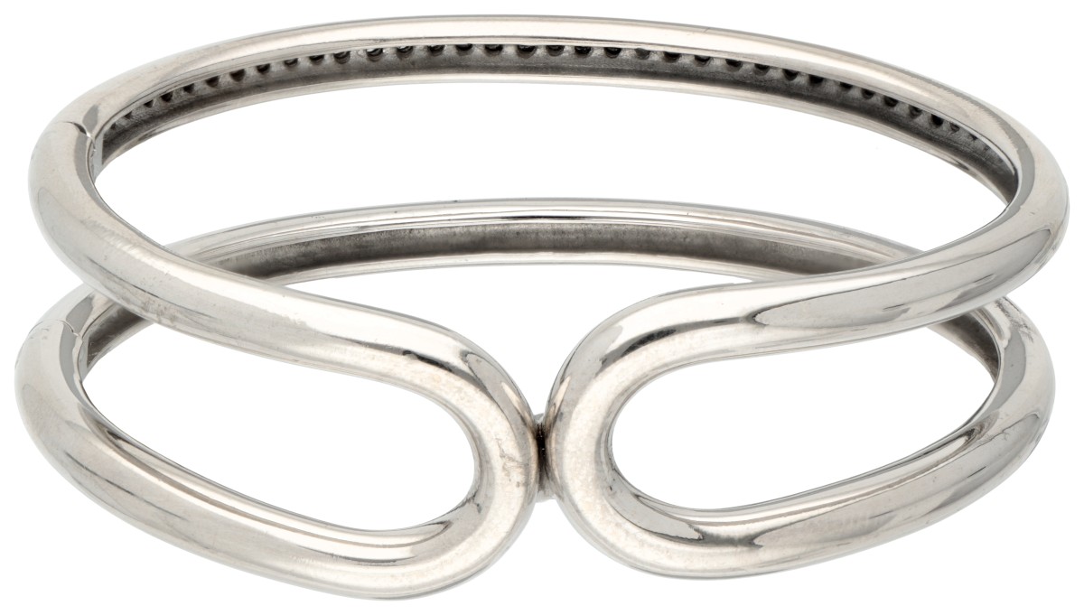 18K. White gold Antonini bangle bracelet set with approx. 0.40 ct. diamond. - Image 2 of 5