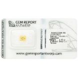 Gem Report Antwerp certified natural sapphire of 1.40 ct.