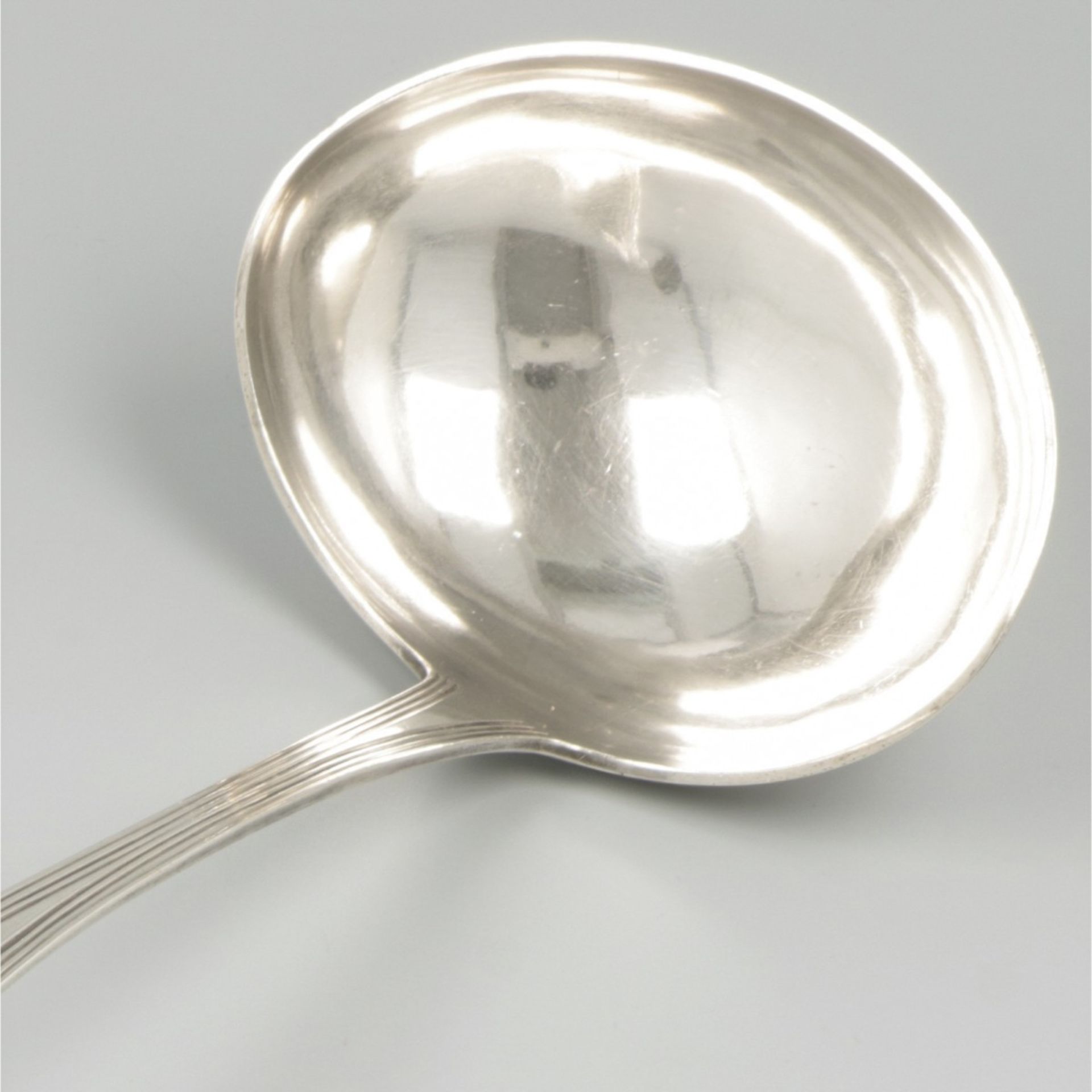 Soup spoon (The Hague, Johannes Hendrikus Bouscholten - 1837) silver. - Image 3 of 5