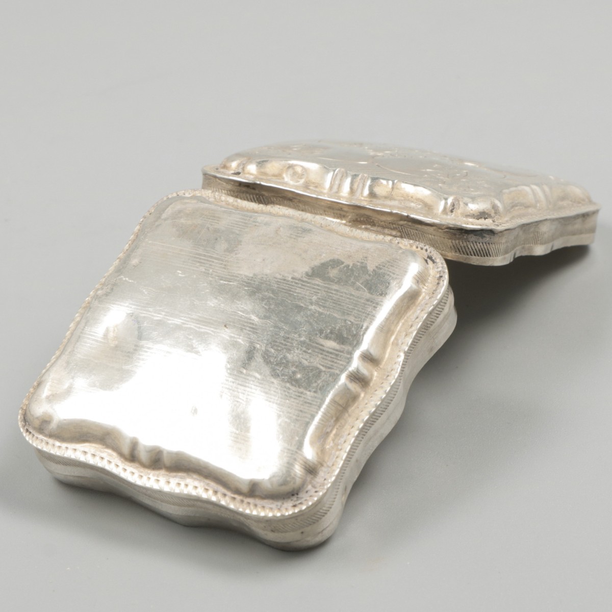Peppermint box (Schoonhoven, Abraham van der Sluijs 1857-1881) silver. - Image 4 of 6