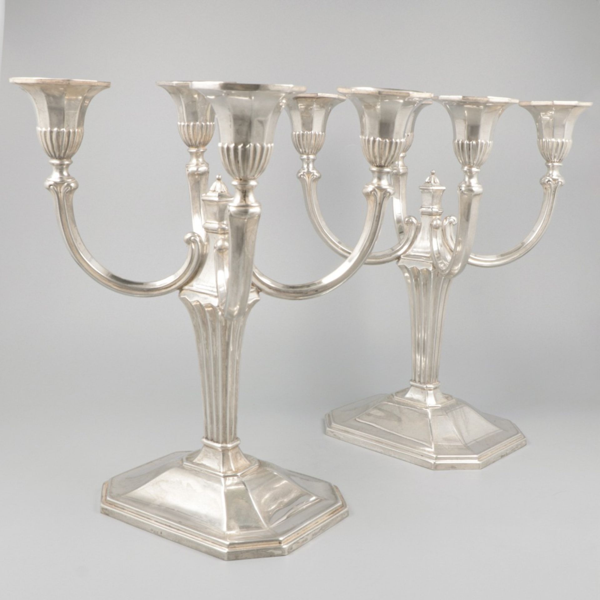 2-piece set of candlesticks silver. - Image 2 of 8