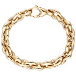 18K. Yellow gold link bracelet.