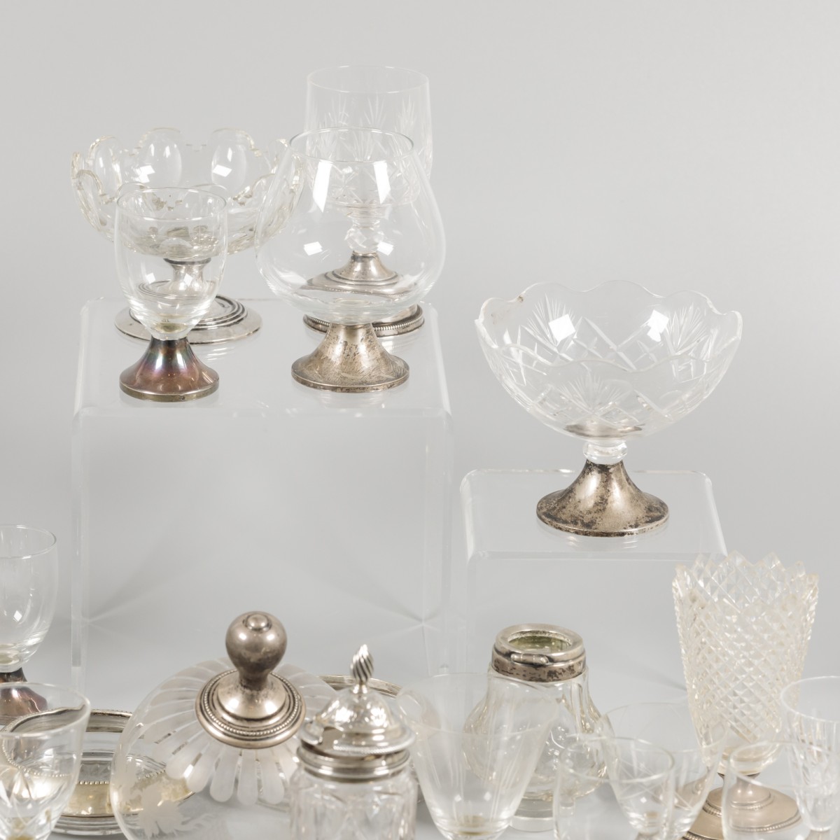 Large lot of glassware / silver.