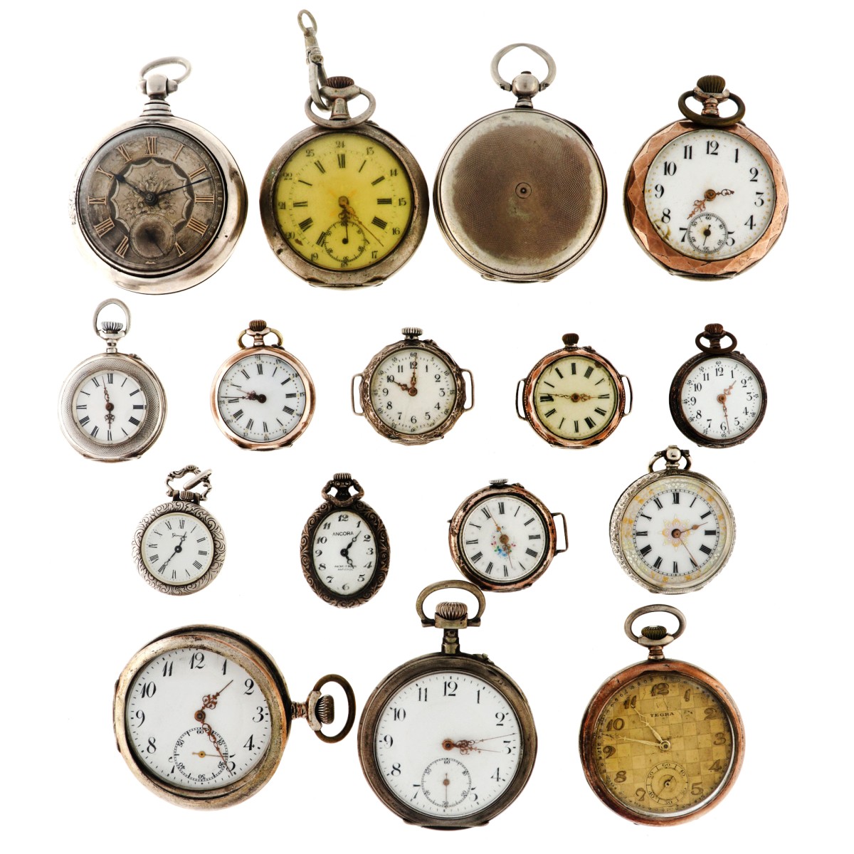 Lot silver pocketwatches