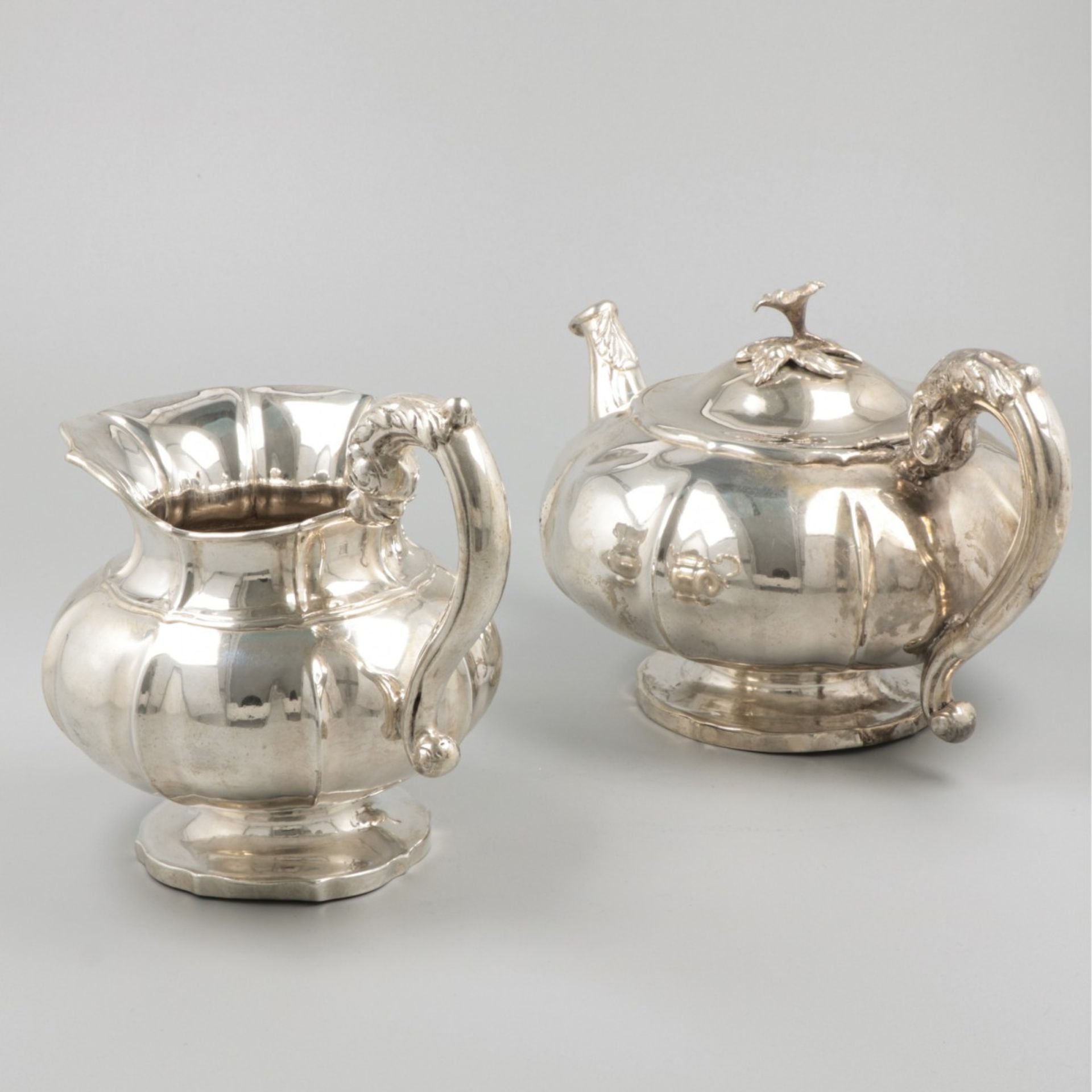 Teapot and milk jug silver. - Image 2 of 9