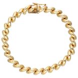 14K. Yellow gold link bracelet.