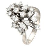 18K. White gold ring set with approx. 1.14 ct. diamond.