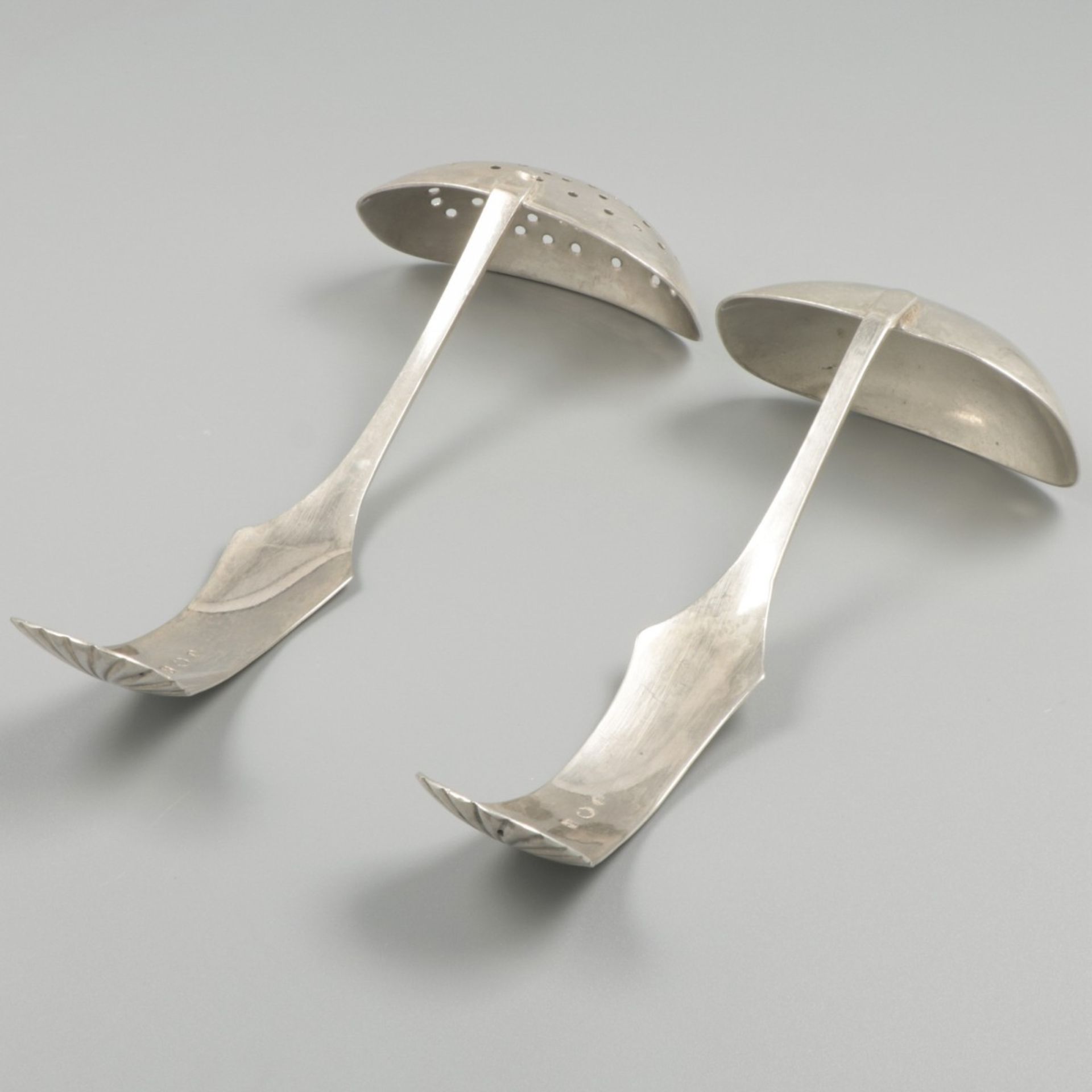 2-piece set of silver scoop-spoons. - Image 3 of 6