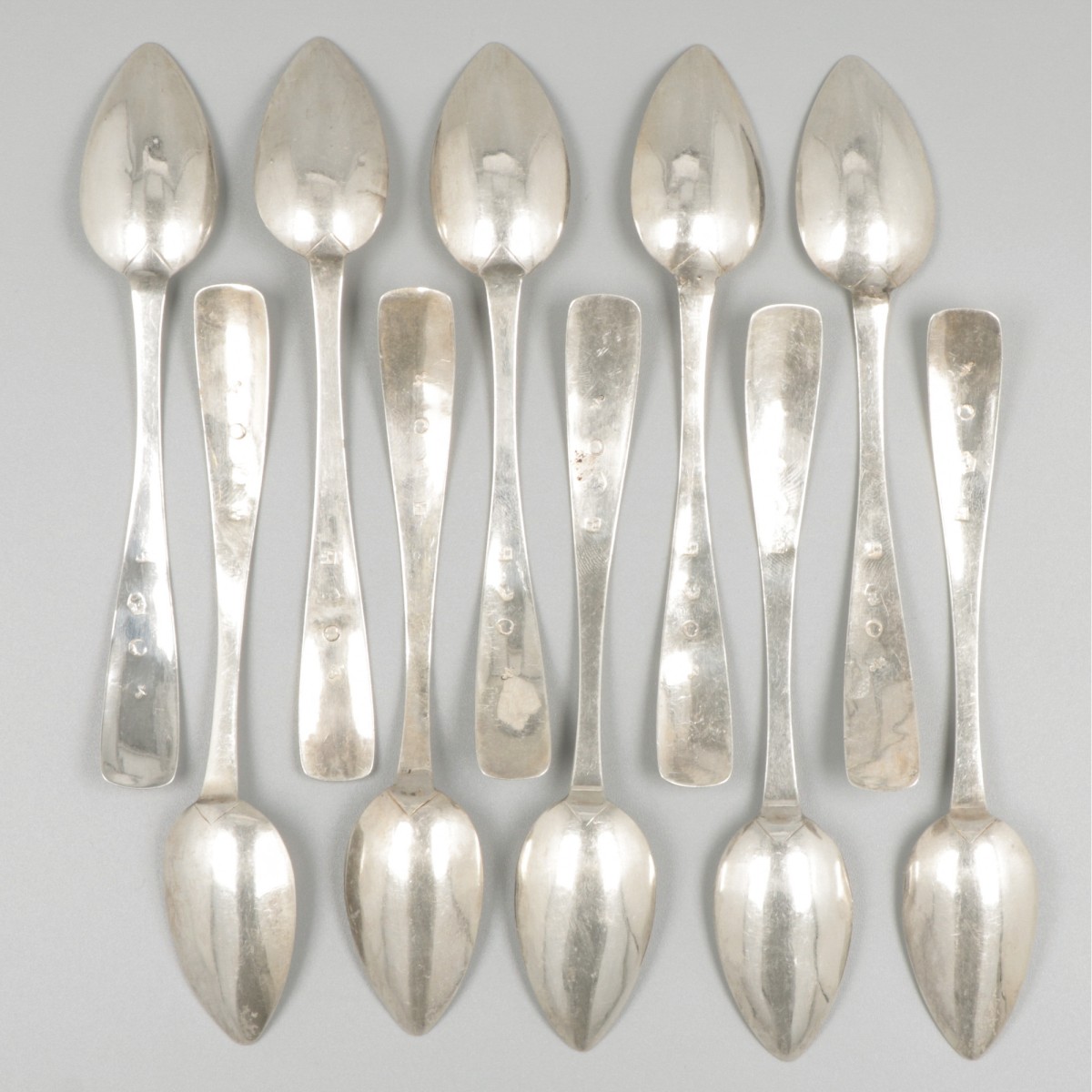 10-piece set of silver coffee spoons. - Image 2 of 4