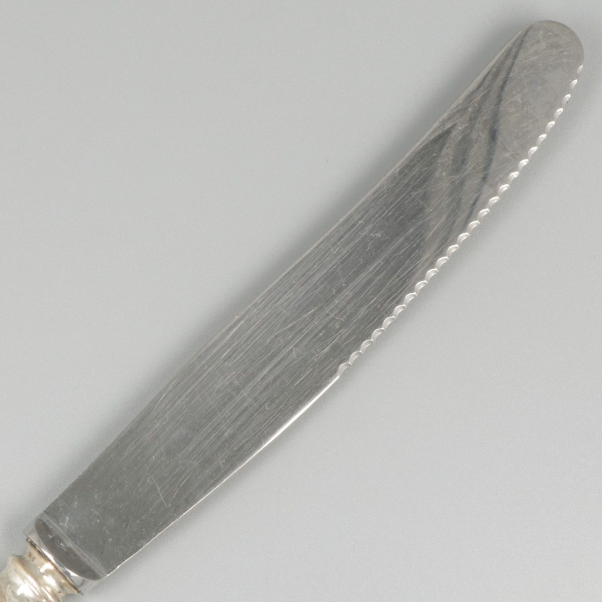 6-piece set dinner knives "Haags Lofje" silver. - Image 5 of 6