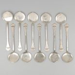 10-piece set of ice cream spoons silver.