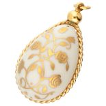 Porcelain 'Easter Egg' pendant by Franklin Mint with hand-painted floral details.