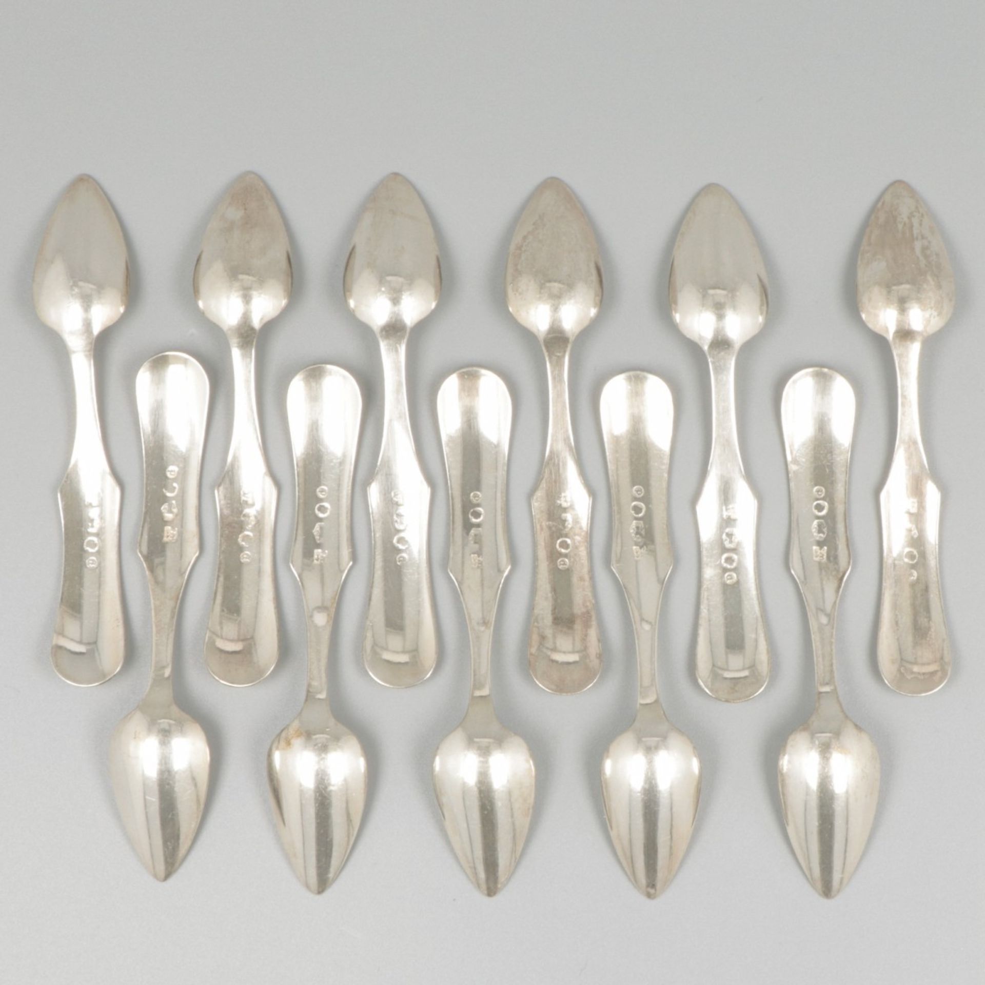 12-piece set coffee / teaspoons (Amsterdam 1874) silver. - Image 2 of 6