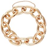 18K. Rose gold Schaap en Citroen gourmet link bracelet.