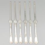 6-piece set of lobster forks silver.